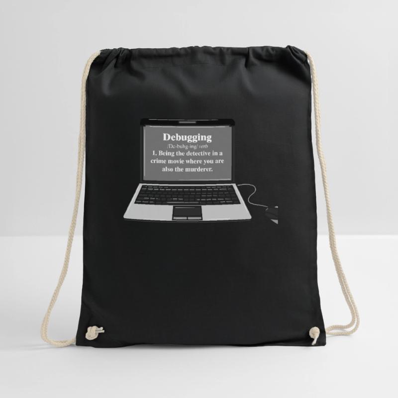 Funny Computer Debugging Programmer Design Drawstring Bag