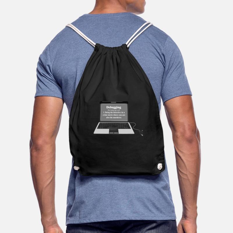 Funny Computer Debugging Programmer Design Drawstring Bag