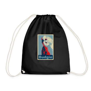 Budgie Budgie picture - Drawstring Bag - black - Front