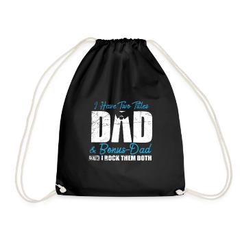 Père beau-père adoption Bonus père fête des pères - Sac de sport léger - noir - Devant
