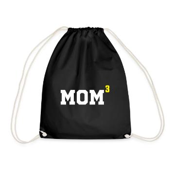 Mutter von drei Kindern MütterGeschenk - Turnbeutel - Schwarz - Vorne