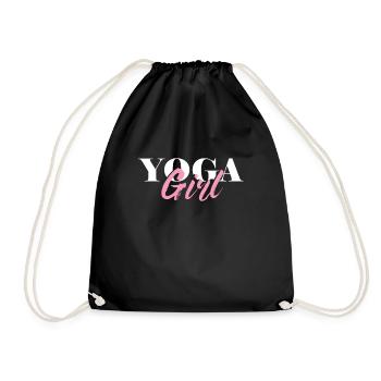 Yoga Girl Zen Spirituel Asana Méditation Bouddhisme - Sac de sport léger - noir - Devant