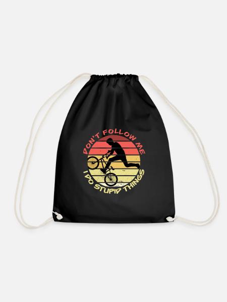 Don't Follow Me BMX Fahrrad Radfahrer Fahrrad MTB Geschenk - Turnbeutel - Schwarz