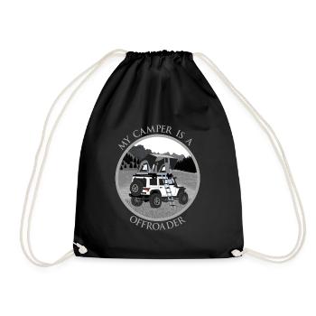 My camper is a offroader, Rocky Mountains, gray - Sac de sport léger - noir - Devant