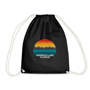 Griswold Lake Illinois - Drawstring Bag - black - Front