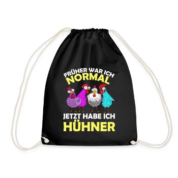 lustige Landwirt Hühnerliebhaber Bauernhof Sprüche - Turnbeutel - Schwarz - Vorne