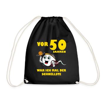 50.Ehrentag 50. Jubiläum Club der alten Säcke 50 - Turnbeutel - Schwarz - Vorne