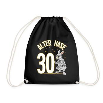 30 Geburtstag Geschenke lustig 30. Geburtstag Mann - Turnbeutel - Schwarz - Vorne