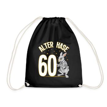 60 Geburtstag Geschenke lustig 60. Geburtstag Mann - Turnbeutel - Schwarz - Vorne
