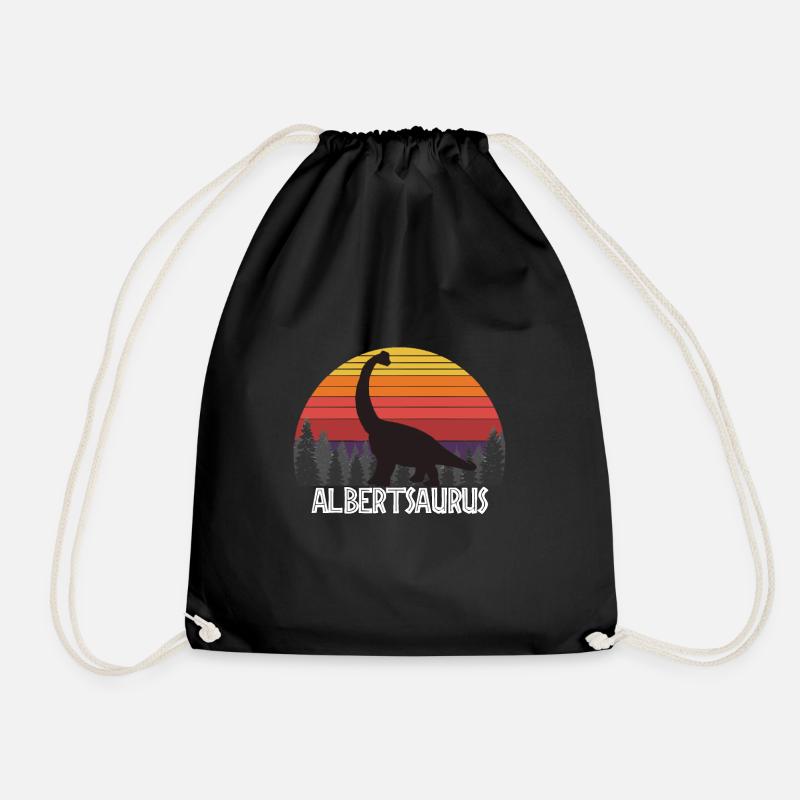 Albertsaurus Albert saurus dinosaur name birthday - Turnbeutel - Schwarz