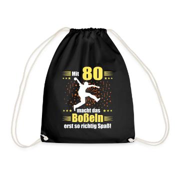 Boßeln Geschenk Boßler Bosseln Boßelsport - Turnbeutel - Schwarz - Vorne