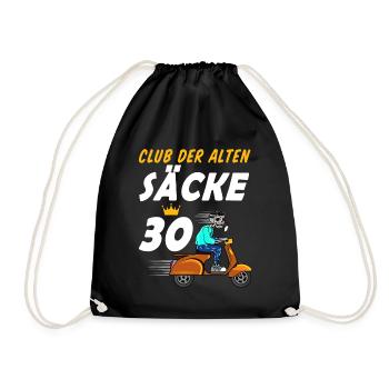 30. Geburtstag Geschenk für Männer 30. Ehrentag - Turnbeutel - Schwarz - Vorne
