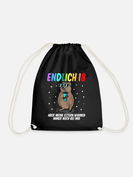 18 Geburtstag Fun Geschenk lustig 18. Ehrentag - Turnbeutel - Schwarz