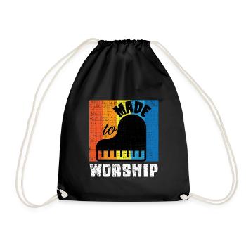 Made To Worship Synthesizer Musik abmischen - Turnbeutel - Schwarz - Vorne