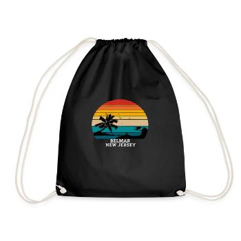 Belmar New Jersey Beaches - Drawstring Bag - black - Front