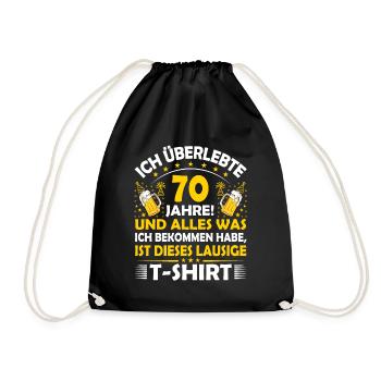 70. Geburtstag lustig 70.Ehrentag 70. Jubiläum Fun - Turnbeutel - Schwarz - Vorne
