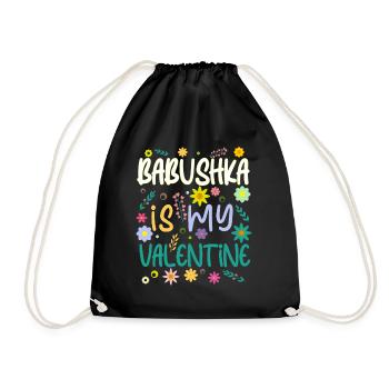 Babushka est mon cadeau de La Saint-Valentin Saint-Valentin - Sac de sport léger - noir - Devant