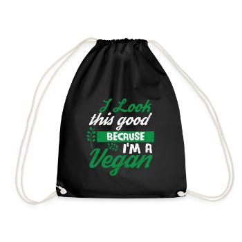 Vegan Vegan Meat Renonce au régime végétalien - Sac de sport léger - noir - Devant
