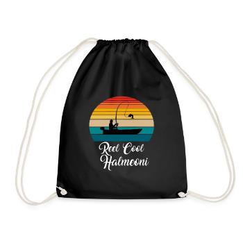 Reel Cool Halmeoni Cadeaux de pêche - Sac de sport léger - noir - Devant
