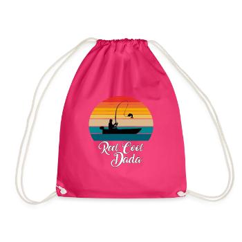 Reel Cool Dada Fishing Gifts - Drawstring Bag - fuchsia - Front
