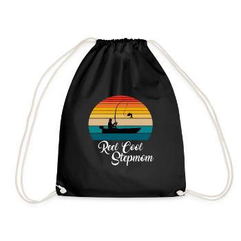 Reel Cool Stepmom Fishing Gifts - Turnbeutel - Schwarz - Vorne