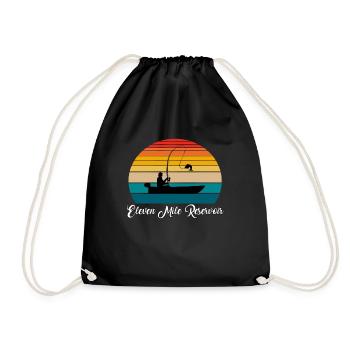 Eleven Mile Reservoir Fishing Spot - Drawstring Bag - black - Front