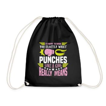 Boxe Boxer Arts Martiaux Boxing Ring Gants de boxe - Sac de sport léger - noir - Devant