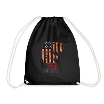 Patriotic Taid Dinosaur - Turnbeutel - Schwarz - Vorne