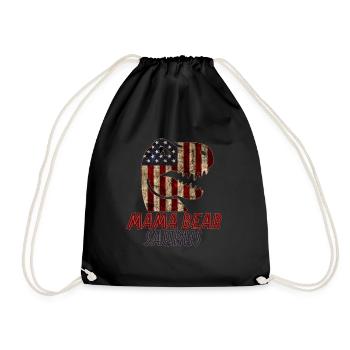 Patriotic Mama bear Dinosaur - Turnbeutel - Schwarz - Vorne