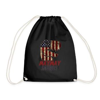 Patriotic Maymay Dinosaur - Turnbeutel - Schwarz - Vorne