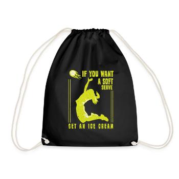 Volleyball Volleyball players Volleyball court - Drawstring Bag - black - Front
