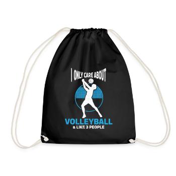 Volleyball Volleyball players Volleyball court - Drawstring Bag - black - Front