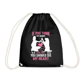 Dog Dog Lover Dog Owner Dog Lover - Drawstring Bag - black - Front