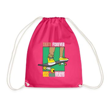 Skateboard Skateboardfahrer Skaten - Turnbeutel - Fuchsia - Vorne