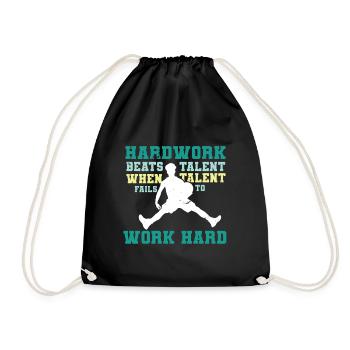 Basketball basketball player hoop throwing sports - Drawstring Bag - black - Front