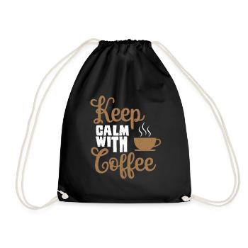Coffee Friends Coffee drinkers Drink coffee - Drawstring Bag - black - Front