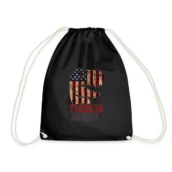 Patriotic Theresa Dinosaur Theresasaurus - Turnbeutel - Schwarz - Vorne