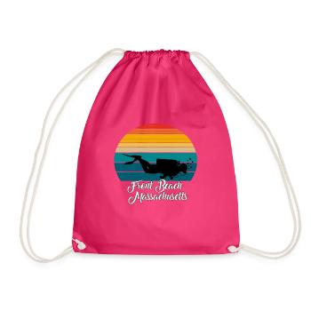 Front Beach Massachusetts Plongée - Sac de sport léger - fuchsia - Devant