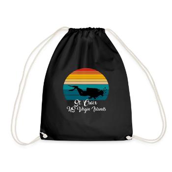 St. Croix US Virgin Islands Diving - Drawstring Bag - black - Front