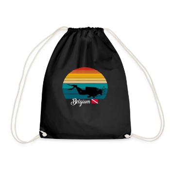 Belgium Scuba Diving Poison - Drawstring Bag - black - Front