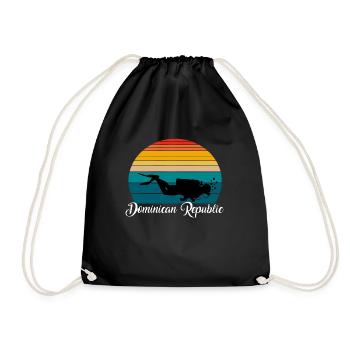 Dominican Republic Scuba Diving Gift - Turnbeutel - Schwarz - Vorne
