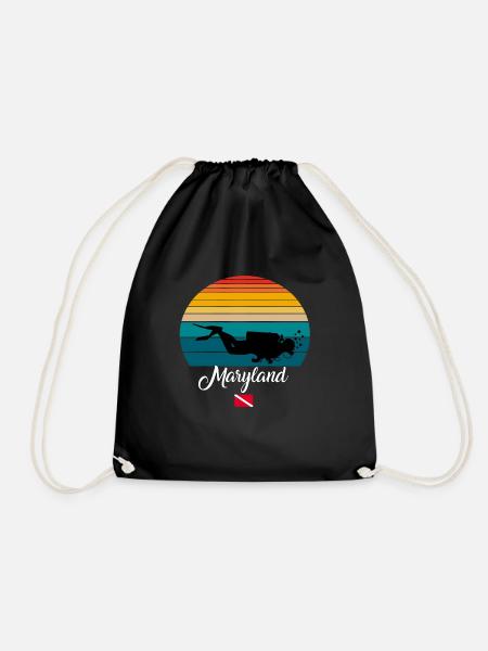 Maryland Scuba Diving Gift - Turnbeutel - Schwarz