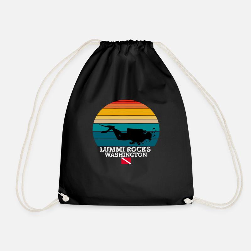 Lummi Rocks Us Island Plongée - Sac de sport léger - noir