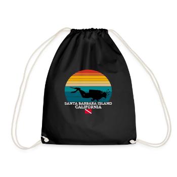 Plongée sur l’île de Santa Barbara aux États-Unis - Sac de sport léger - noir - Devant