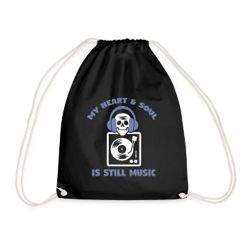 DJ Discjockey Diskjockey Auflegen Club - Drawstring Bag - black - Front