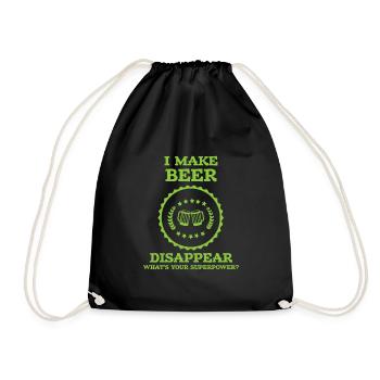 Bière Bière Bière Boire de la bière Alcohol Party - Sac de sport léger - noir - Devant