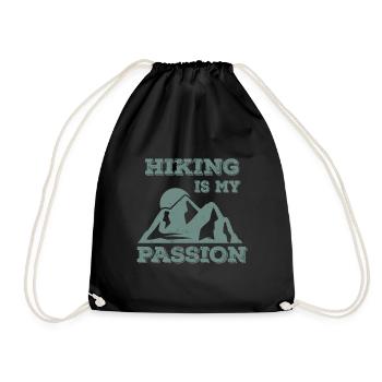 Climbing Climbers Mountains Climbing Wall Kletterdad - Drawstring Bag - black - Front