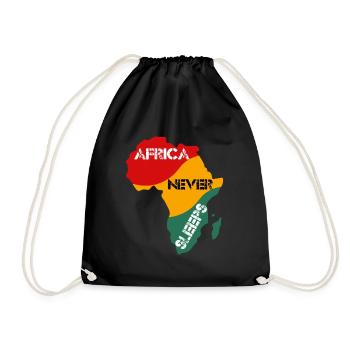 Africa Zimbabwe Holiday Gift T-shirt - Drawstring Bag - black - Front