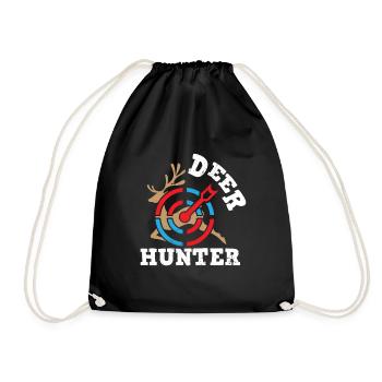 Hunter Hunting Hunting Game Hunting Shooting Rifle - Drawstring Bag - black - Front