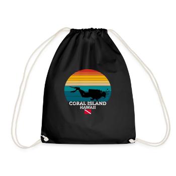 Coral Island US Island Diving - Drawstring Bag - black - Front